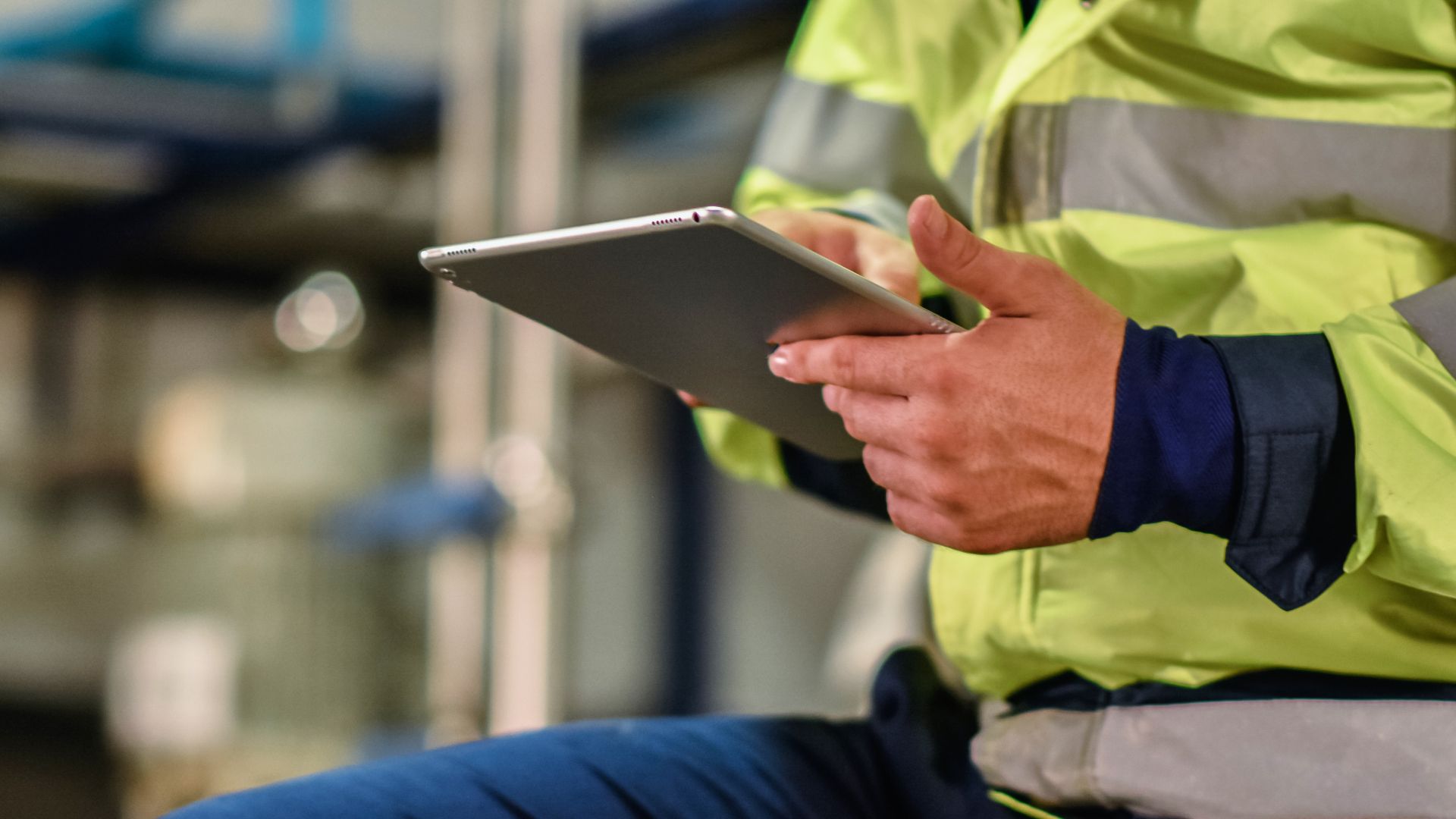 engineer using tablet